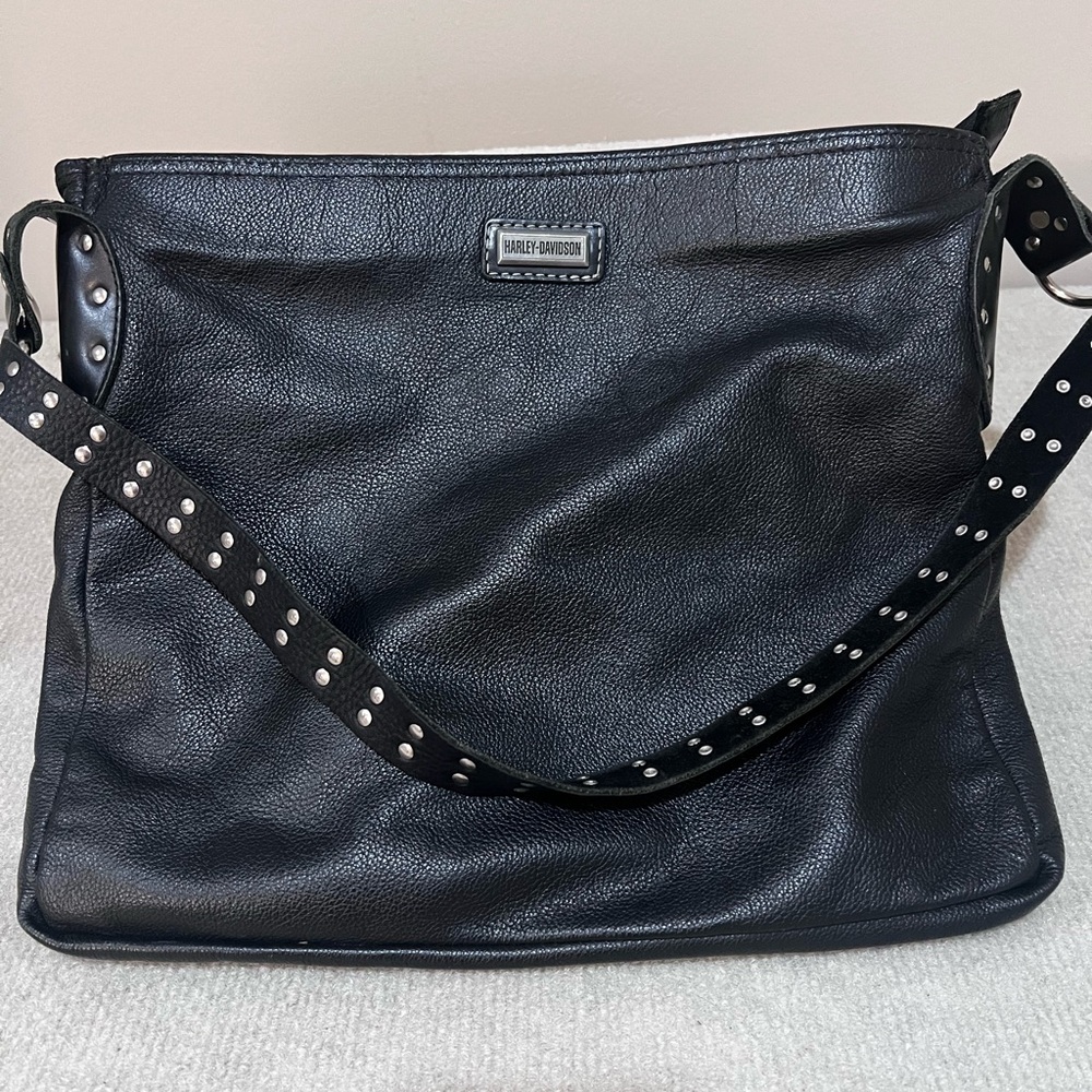 Harley-Davidson Studded Black Shoulder Bag